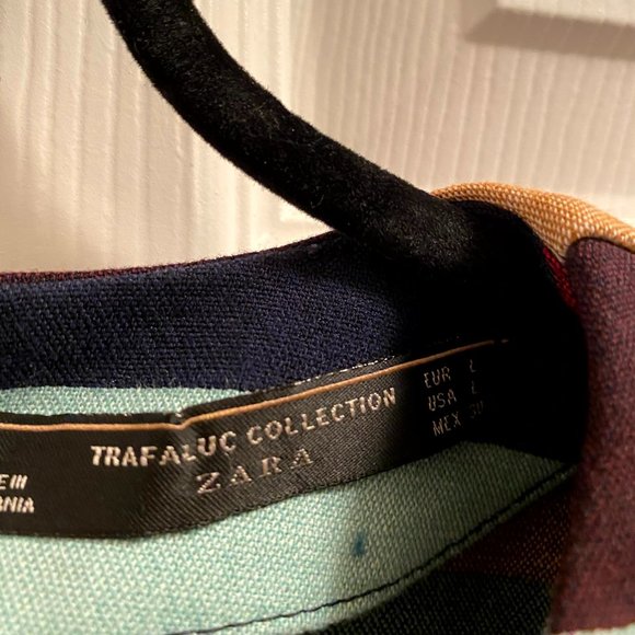 Zara Striped Top with Peplum and Cap Sleeve - Picture 3 of 3